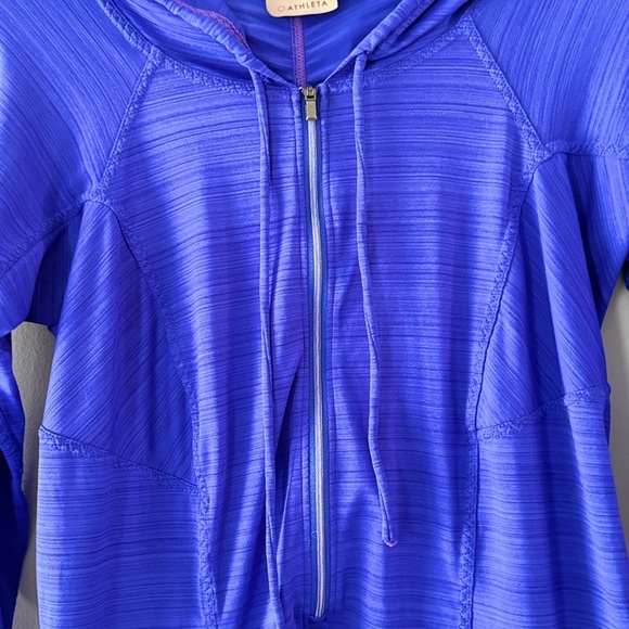 Athleta Purple Long-Sleeve Half Zip Yoga Hoodie - Size M - Picture 4 of 11